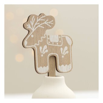 Printed Reindeer Wooden Topper