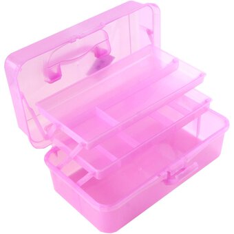 Pink Tackle Box, 4 Drawer, 13 Compartment Tool Storage Organizer for  Crafts, Dolls, Nail Kits, Sewing 10 X 10 Inches DIY Craft Storage NEW 