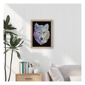 Kitfix Snow Wolf Sequin Art Premium Kit