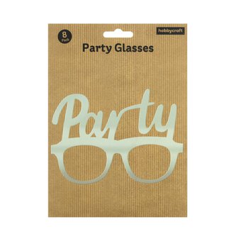 Silver Foil Party Glasses 8 Pack image number 5