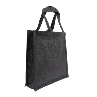 Black Jute Bag 28cm x 28cm x 10cm