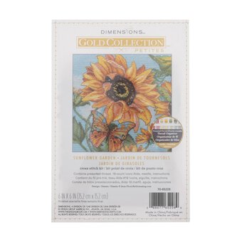 Dimensions Sunflower Garden Counted Cross Stitch Kit 14cm x 14.5cm image number 5