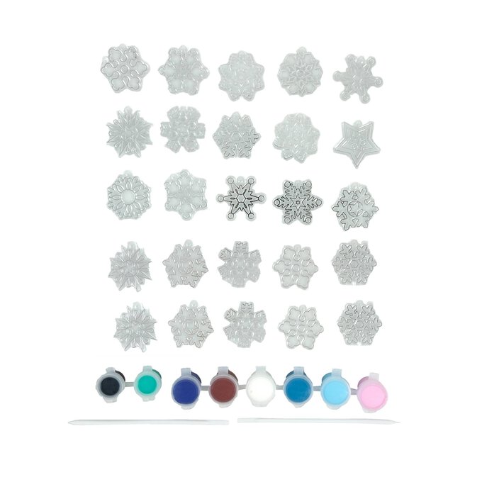 Mini Snowflake Suncatchers 25 Pack | Hobbycraft