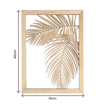 Palm Wooden Cut-Out Wall Decoration 30cm x 40cm image number 4