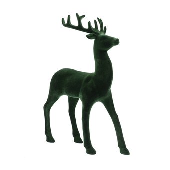 Green Velvet Stag 32cm