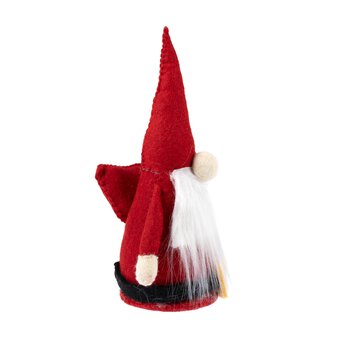 Red Felt Santa Gnome Decoration 29cm image number 3