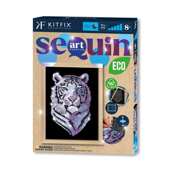 Kitfix Snow Tiger Sequin Art Premium Kit