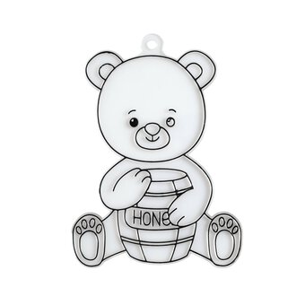 Honey Bear Plastic Suncatcher