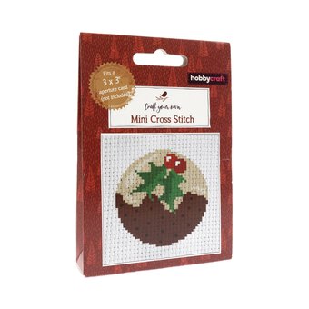 Christmas Pudding Mini Cross Stitch Kit