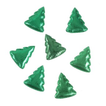 Green Puffy Tree Toppers 7 Pack
