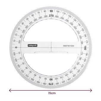 Circular Protractor 15cm image number 3