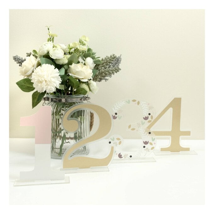 Acrylic Table Numbers 12 Pack  image number 1