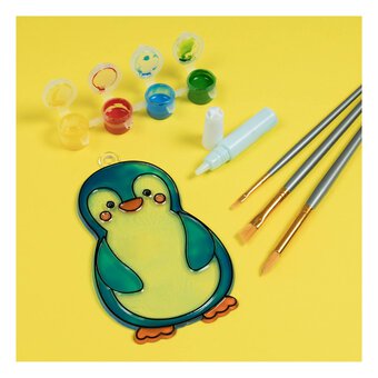 Penguin Plastic Suncatcher