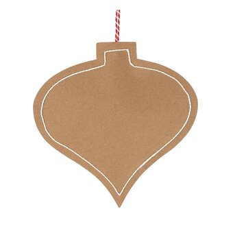 Kraft Paper Bauble Decoration 15cm