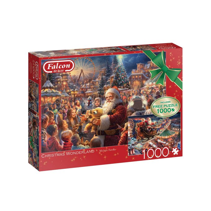 Falcon Christmas Wonderland Jigsaw Puzzle 1000 Pieces 2 Pack image number 1