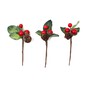 Mini Red Berry Picks 10.5cm 3 Pack image number 1