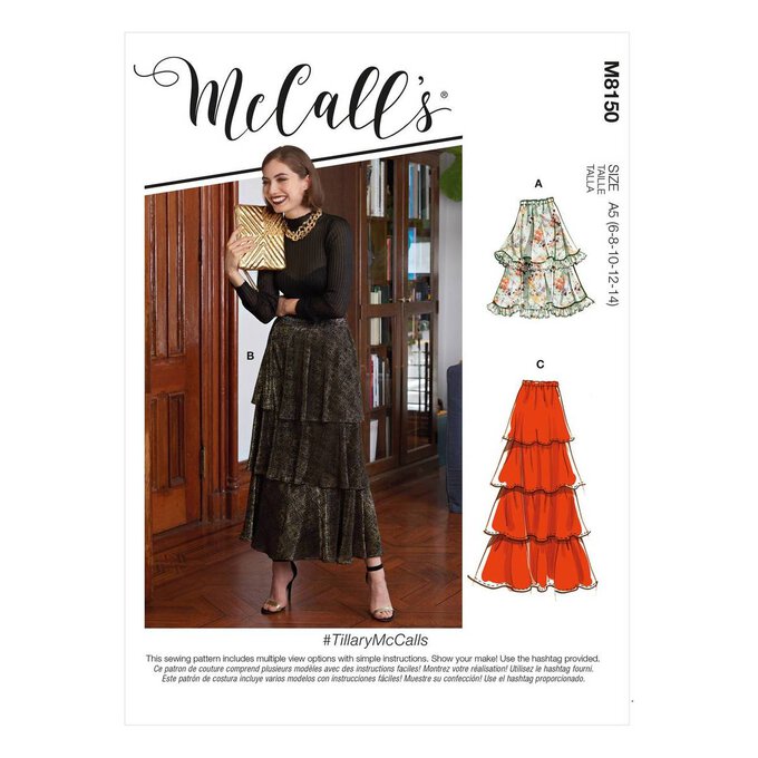 McCall’s Tillary Skirts Sewing Pattern M8150 (16-24) | Hobbycraft