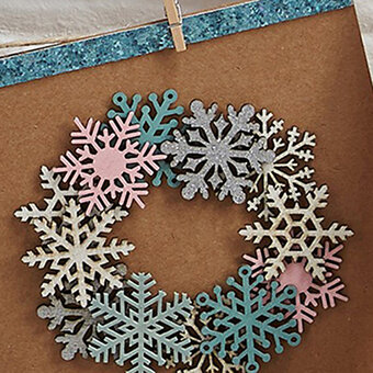 How to Make a Snowflake Wreath Card