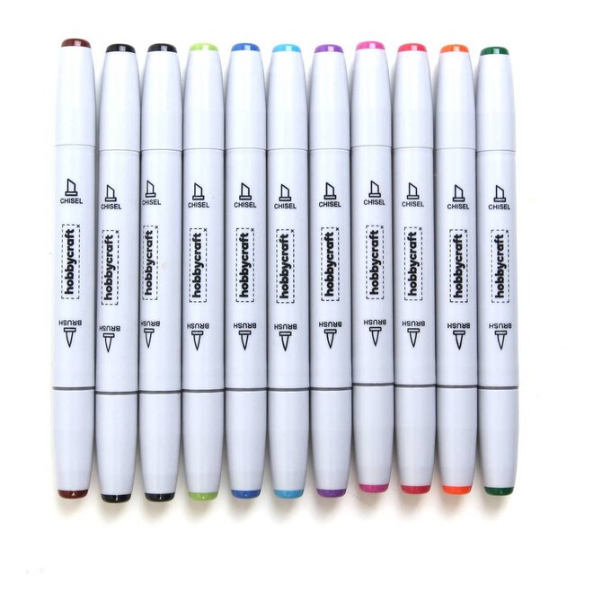 Crafts 4 All Fabric Markers Pens Permanent 12 Pack Dual Tip