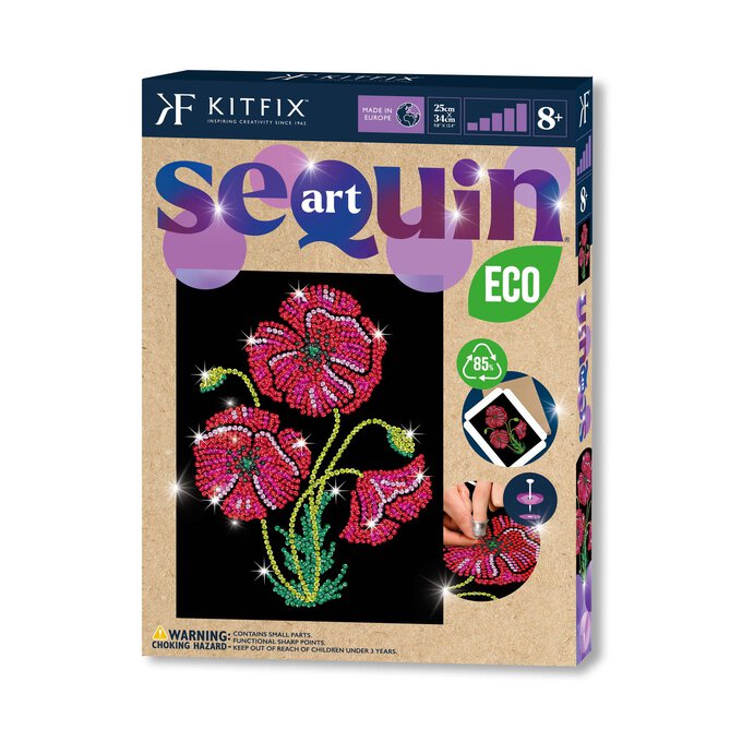 Kitfix Poppies Sequin Art Kit image number 1