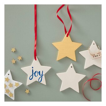 Shine Together Hanging Ceramic Star Decoration 12cm