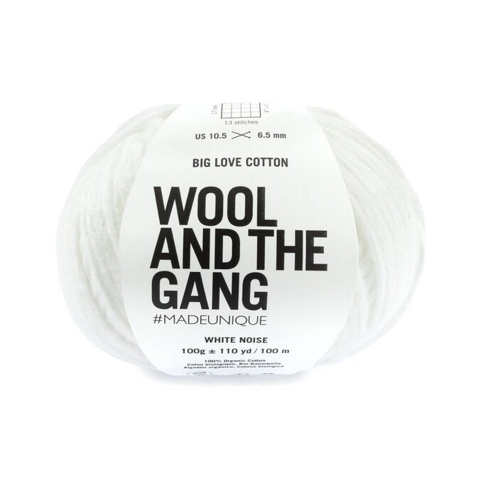 Wool and the Gang White Noise Big Love Cotton 100g image number 1