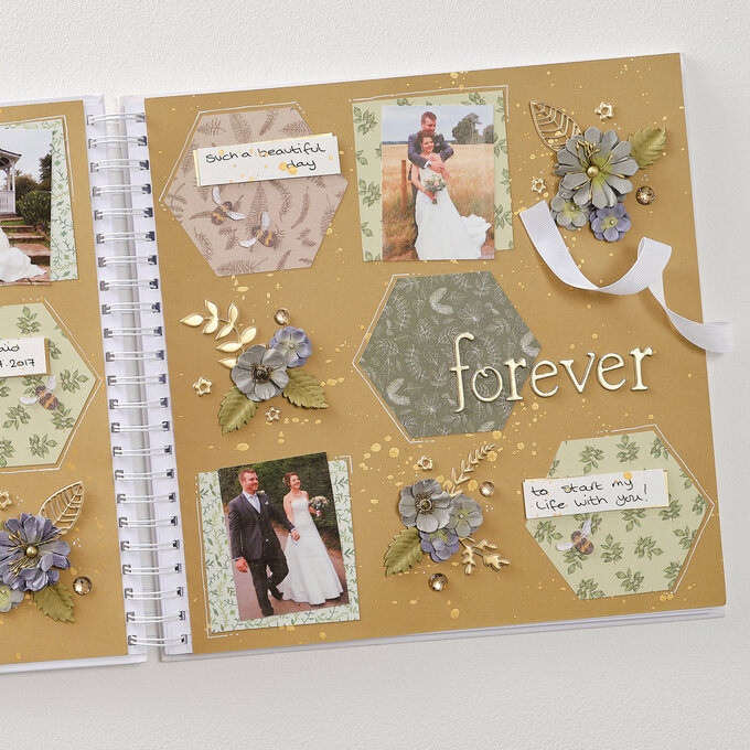 Wedding scrapbook layouts
