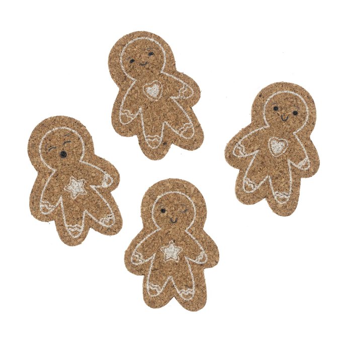 Gingerbread Cork Toppers 4 Pack image number 1