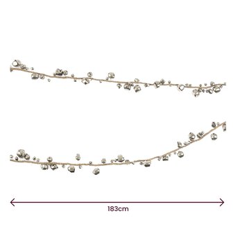 Silver Bell Garland 1.8m image number 7