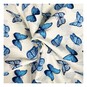 Blue Butterflies Polycotton Fabric by the Metre image number 1