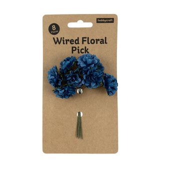 Mini Sapphire Wired Floral Picks 8 Pack image number 5