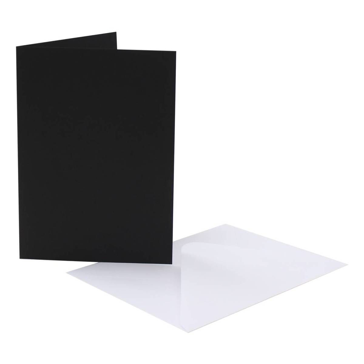 Black C6 Cards and Envelopes 4 x 6 Inches 50 Pack | Hobbycraft