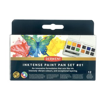 Derwent Inktense 12 Paint Pan Travel Set image number 4