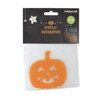 Orange Acrylic Pumpkin Decorations 2 Pack  image number 6