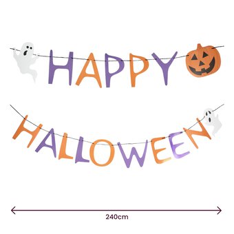 Happy Halloween Card Garland 2.4m  image number 4