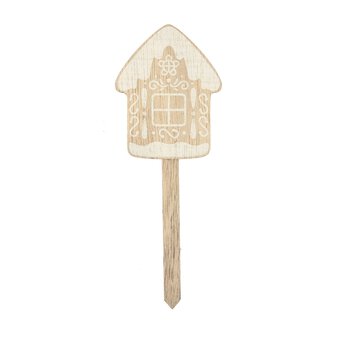 Printed Gingerbread House Wooden Topper image number 2