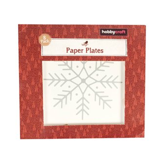 Snowflake Paper Plates 8 Pack image number 4