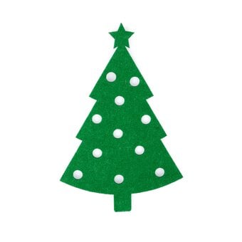 Dotty Green Tree Felt Stickers 4 Pack image number 3