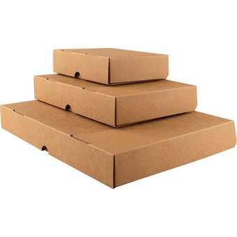 Kraft Paper Storage Boxes with Lids for Documents - Set of 3 Keepsake  Boxes: Decorative Cardboard Photo Storage Containers, Memory Boxes for