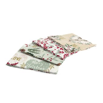 Christmas Stag Cotton Fat Quarters 4 Pack