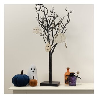 Hanging Wooden Pumpkin Decoration 9.5cm  image number 4