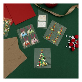 Christmas Tree Gem Stickers 4 Pack image number 3