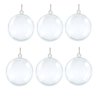 Fillable Baubles 6cm 6 Pack