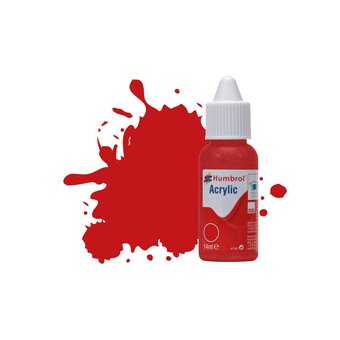 Humbrol Italian Red Gloss Paint Acrylic Dropper 14ml (220)