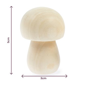 Wooden Mini Mushrooms 5cm 6 Pack image number 5