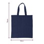 Navy Blue Cotton Shopping Bag 40cm x 38cm image number 3