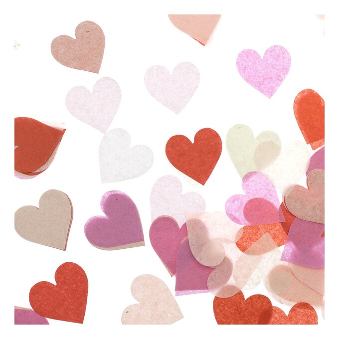 Pink Heart Tissue Paper Confetti 50g image number 1