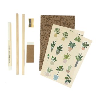 Botanical Notebook Stationery Set 9 Pieces