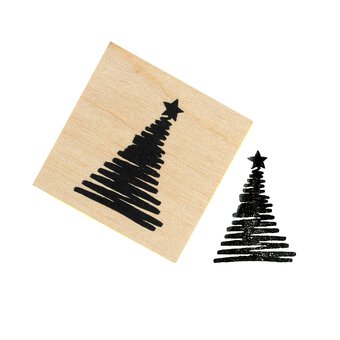 Tree Wooden Stamp 3.8cm x 3.8cm