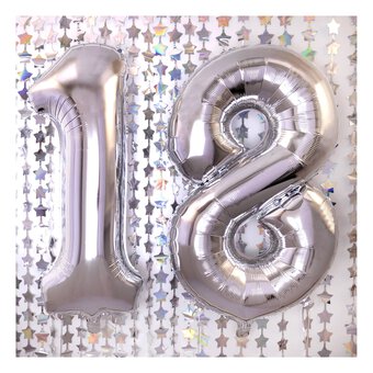 Extra Large Silver Foil Number 1 Balloon